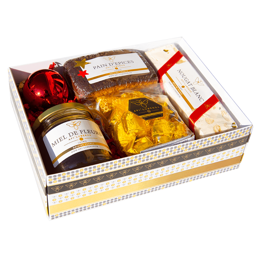 Coffret Cadeau Gourmand - Panier Gourmand de Noël Option - Avec